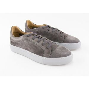 Scarpe di Bianco Gray Leather Dress Sneakers Made in Italy Mens US 10.5 Gorgeous